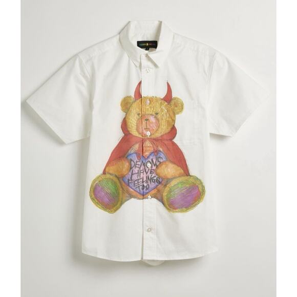 Teddy Fresh Other - Teddy Fresh Big Bear Multicolor Button Down Shirt Size‎ Small New Demon